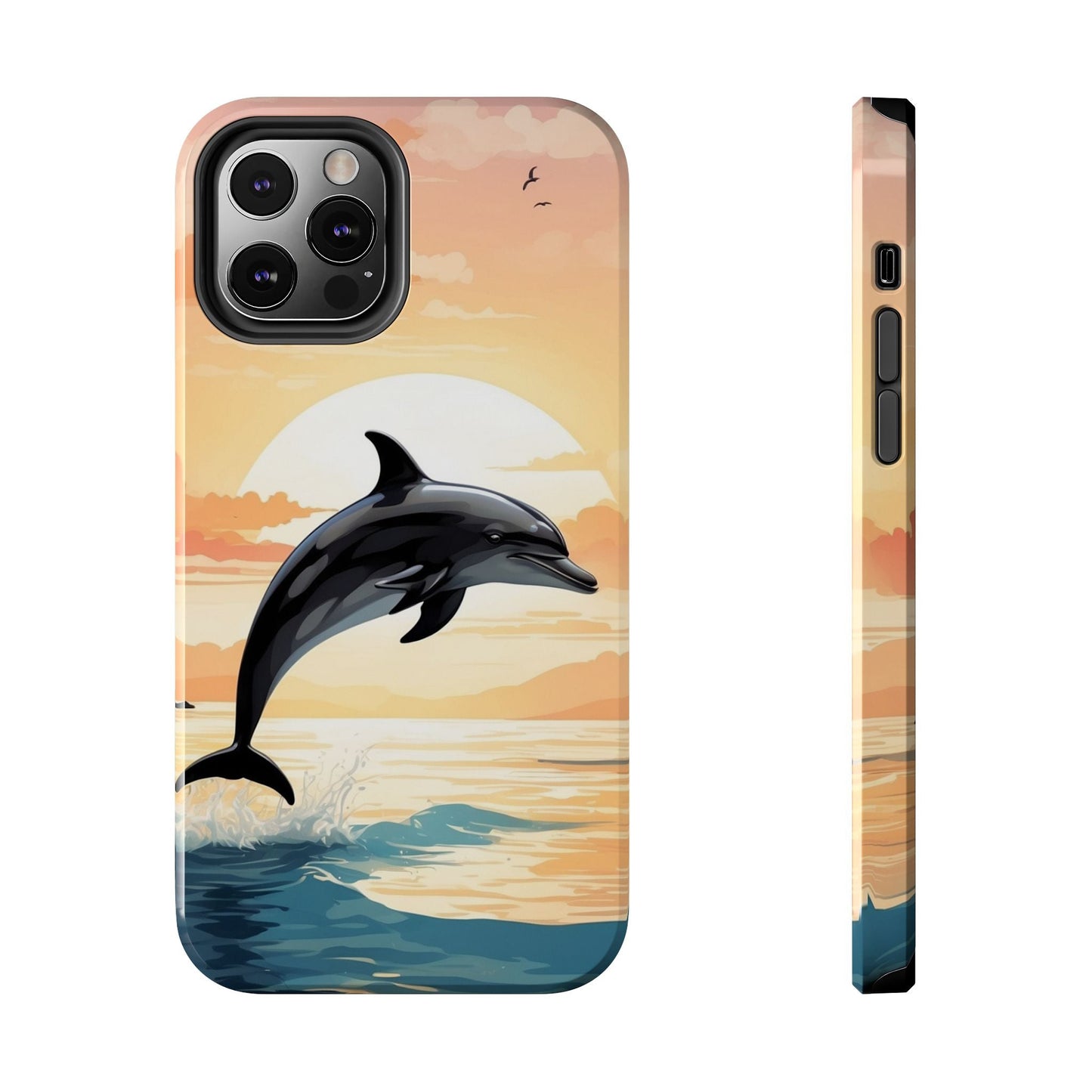 Tropical Sunset Dolphin iPhone Case - BOGO Cases