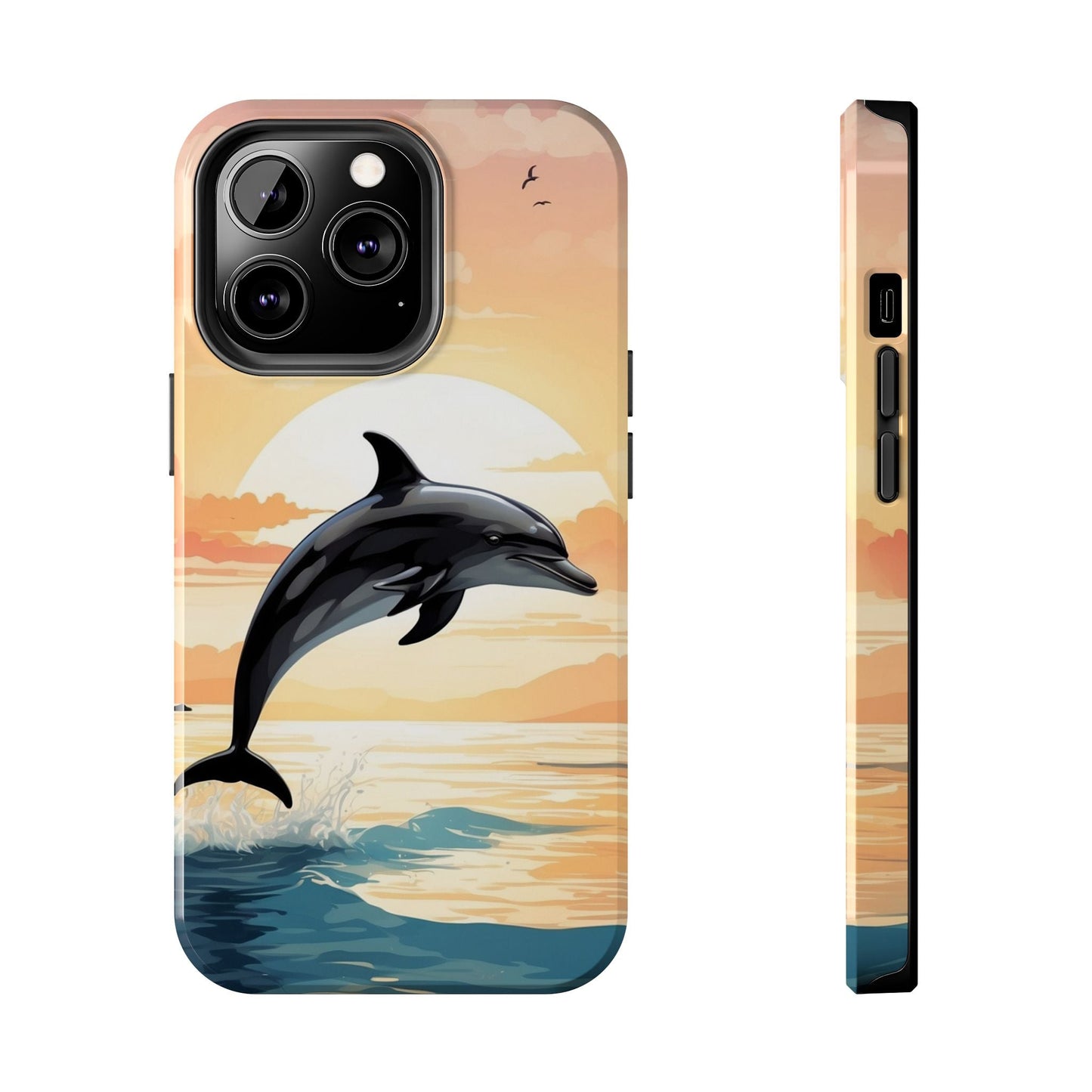 Tropical Sunset Dolphin iPhone Case - BOGO Cases