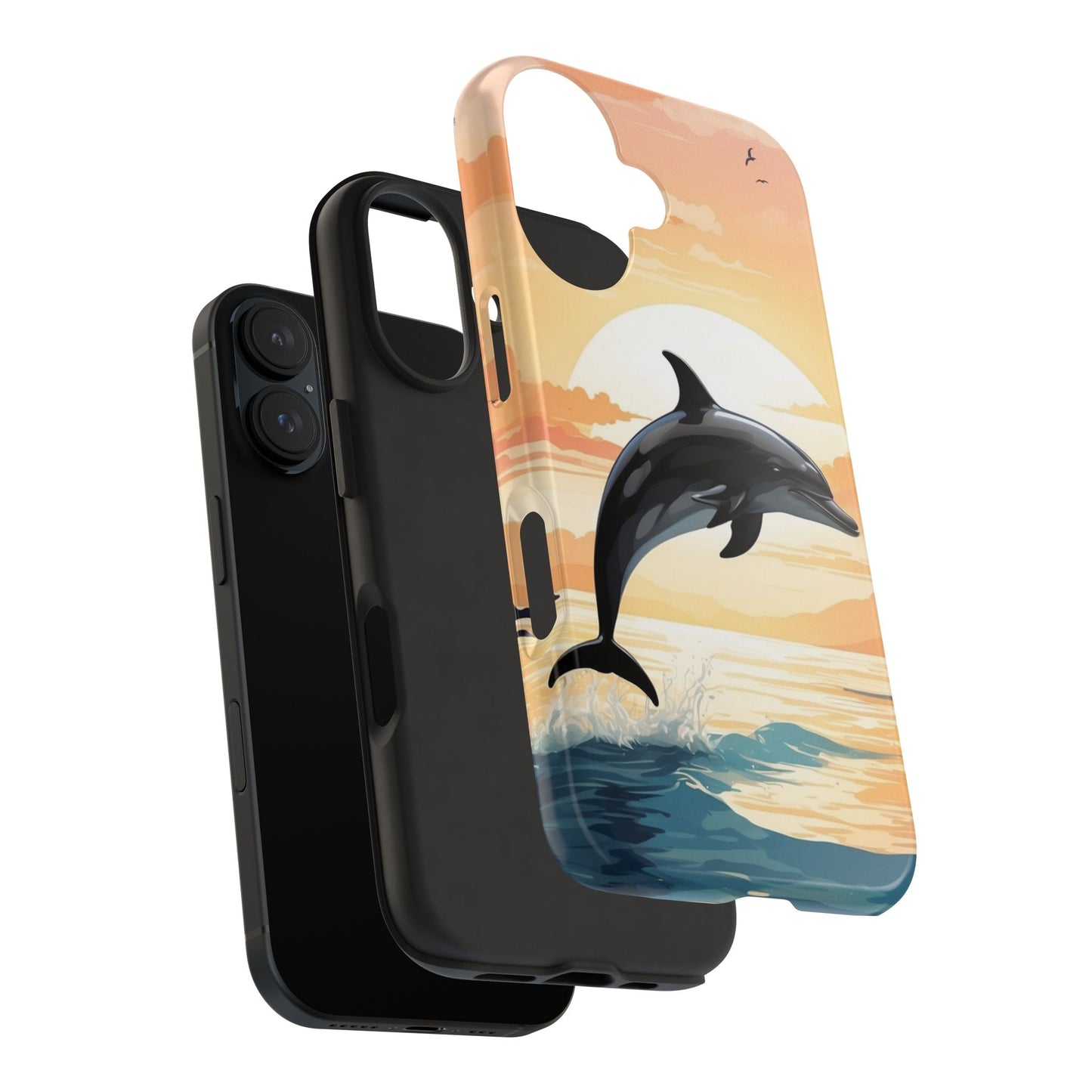 Tropical Sunset Dolphin iPhone Case - BOGO Cases