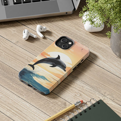 Tropical Sunset Dolphin iPhone Case - BOGO Cases