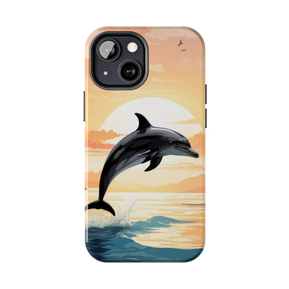 Tropical Sunset Dolphin iPhone Case - BOGO Cases