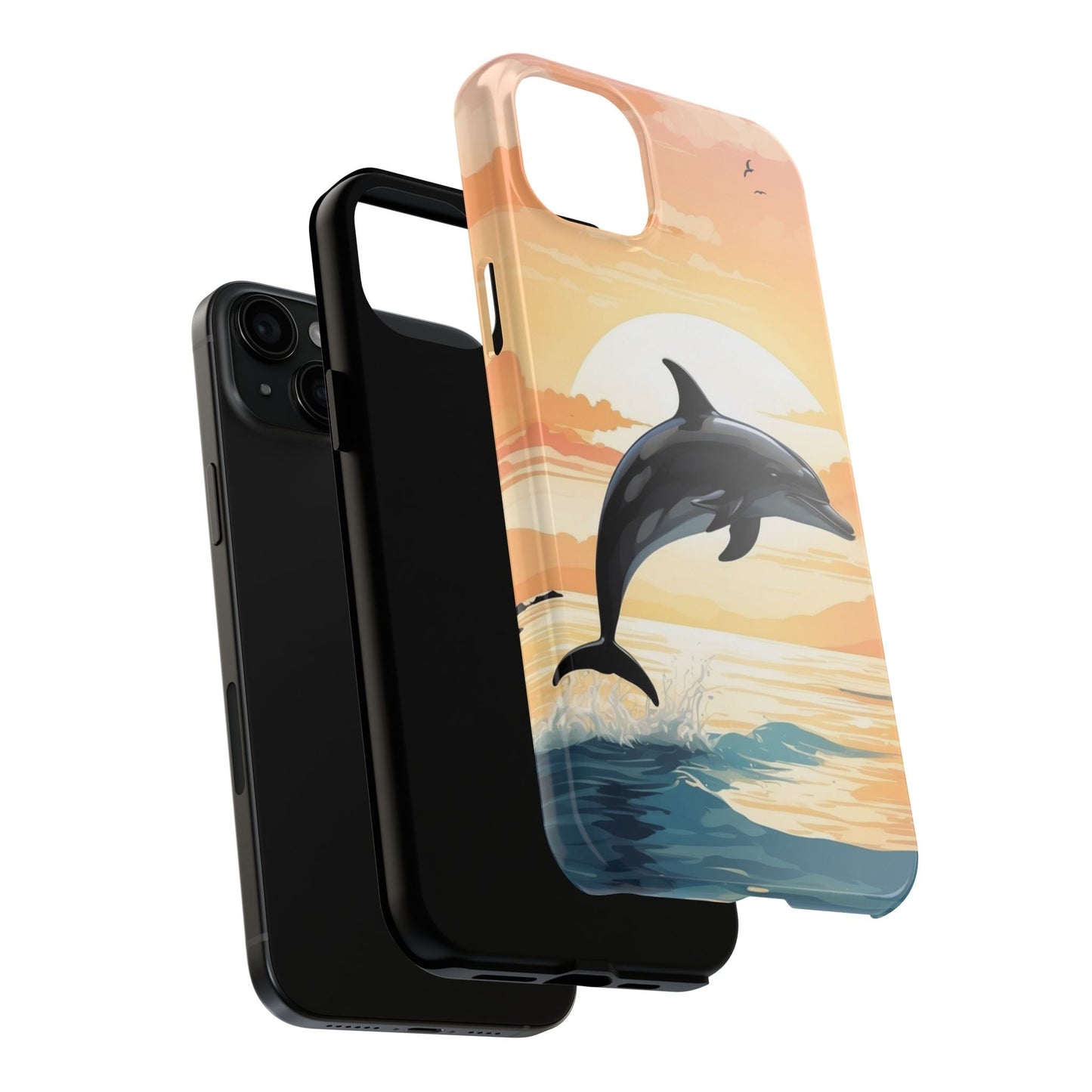 Tropical Sunset Dolphin iPhone Case - BOGO Cases