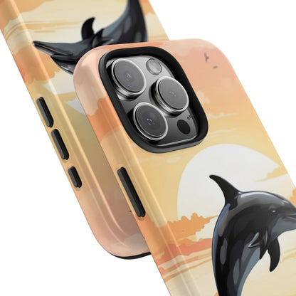 Tropical Sunset Dolphin iPhone Case - BOGO Cases