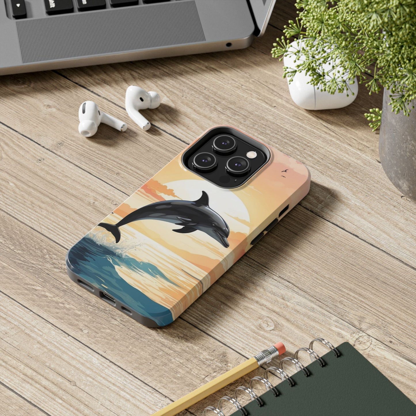 Tropical Sunset Dolphin iPhone Case - BOGO Cases