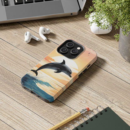 Tropical Sunset Dolphin iPhone Case - BOGO Cases