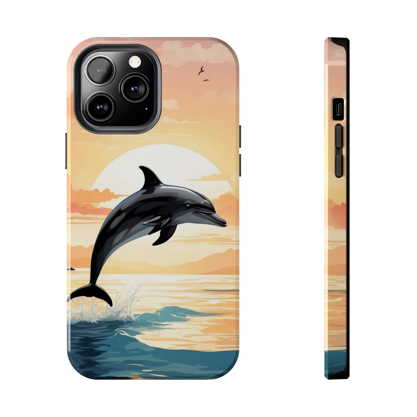 Tropical Sunset Dolphin iPhone Case - BOGO Cases