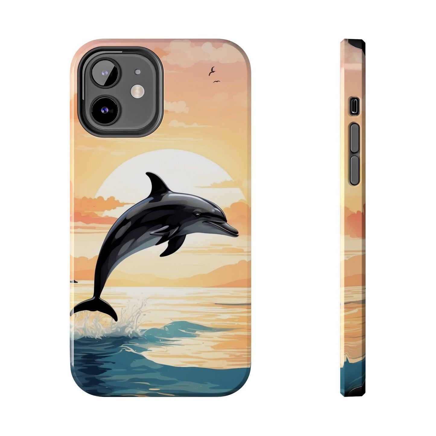 Tropical Sunset Dolphin iPhone Case - BOGO Cases