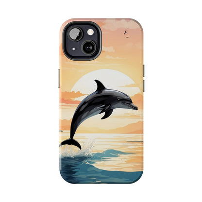 Tropical Sunset Dolphin iPhone Case - BOGO Cases