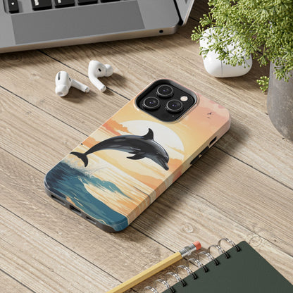 Tropical Sunset Dolphin iPhone Case - BOGO Cases