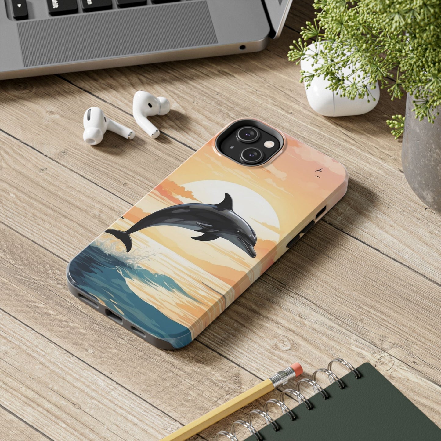 Tropical Sunset Dolphin iPhone Case - BOGO Cases