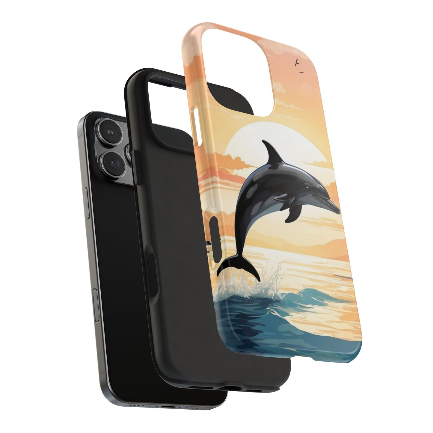 Tropical Sunset Dolphin iPhone Case - BOGO Cases