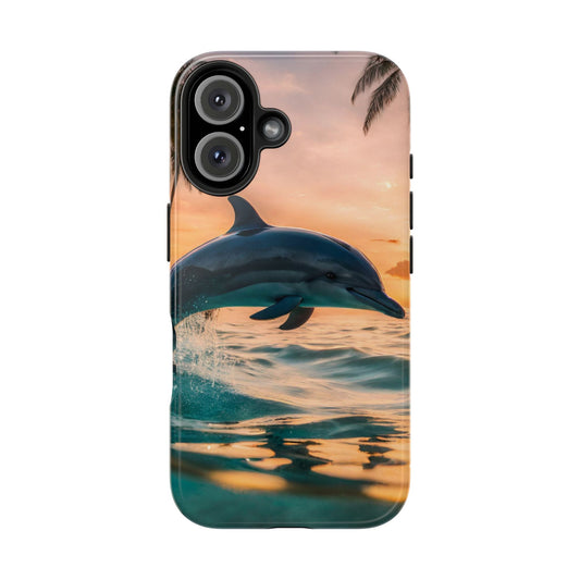 Tropical Sunset Dolphin - iPhone Series Case - BOGO Cases