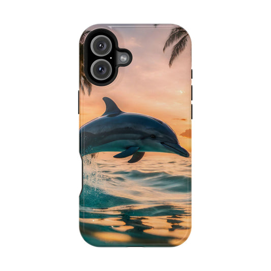 Tropical Sunset Dolphin - MagSafe iPhone Case - BOGO Cases