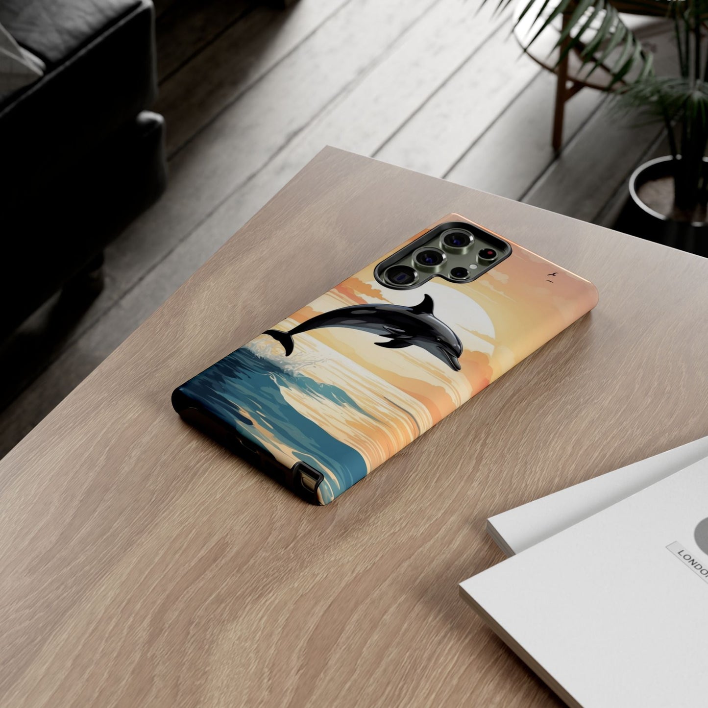 Tropical Sunset Dolphin Samsung Galaxy Case - BOGO Cases