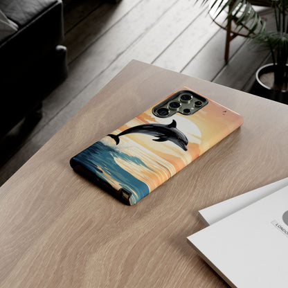 Tropical Sunset Dolphin Samsung Galaxy Case - BOGO Cases
