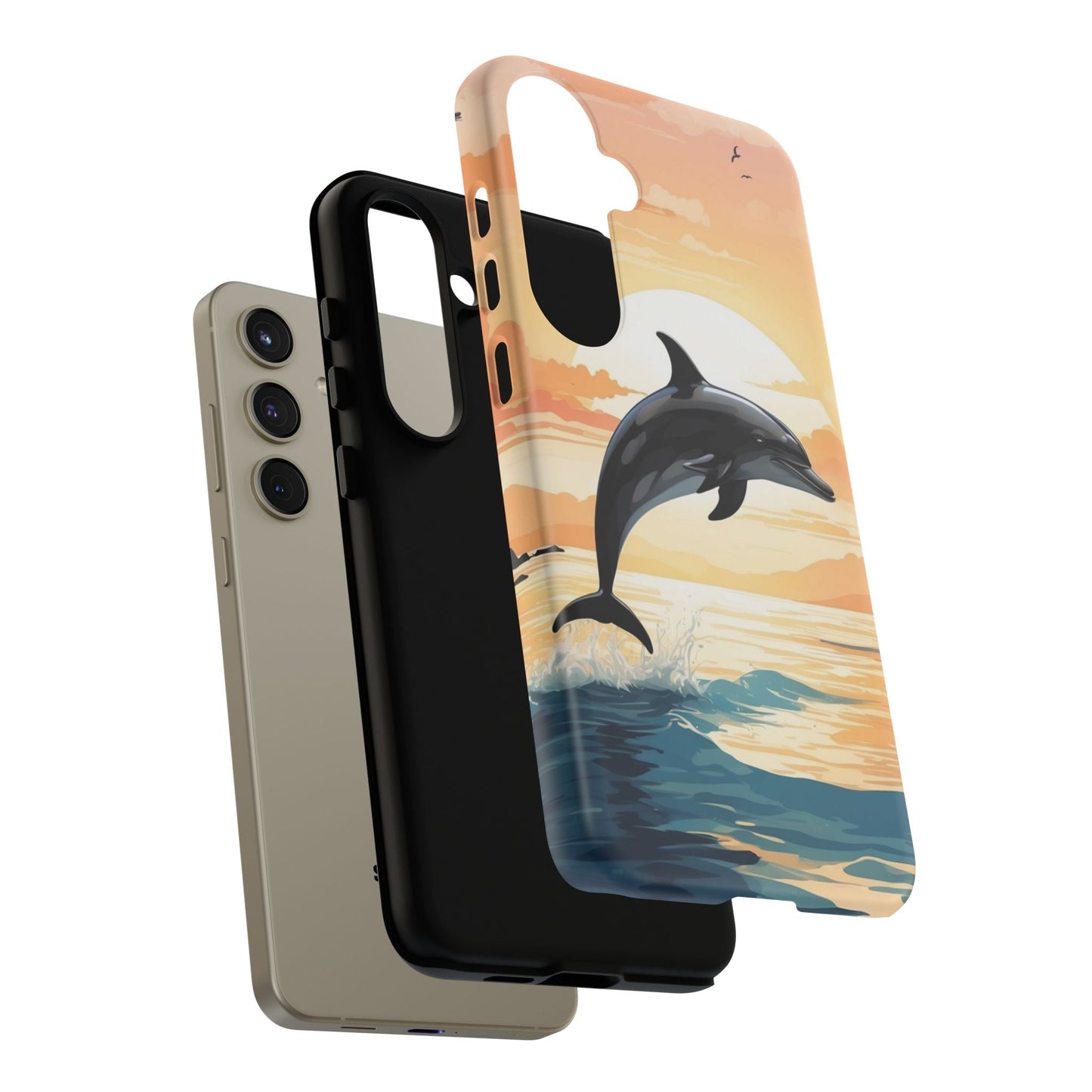 Tropical Sunset Dolphin Samsung Galaxy Case - BOGO Cases
