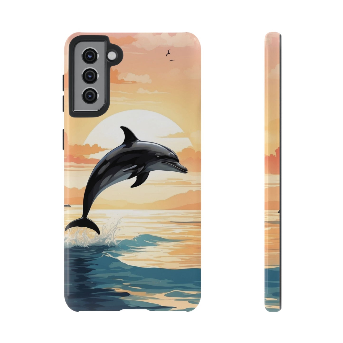 Tropical Sunset Dolphin Samsung Galaxy Case - BOGO Cases