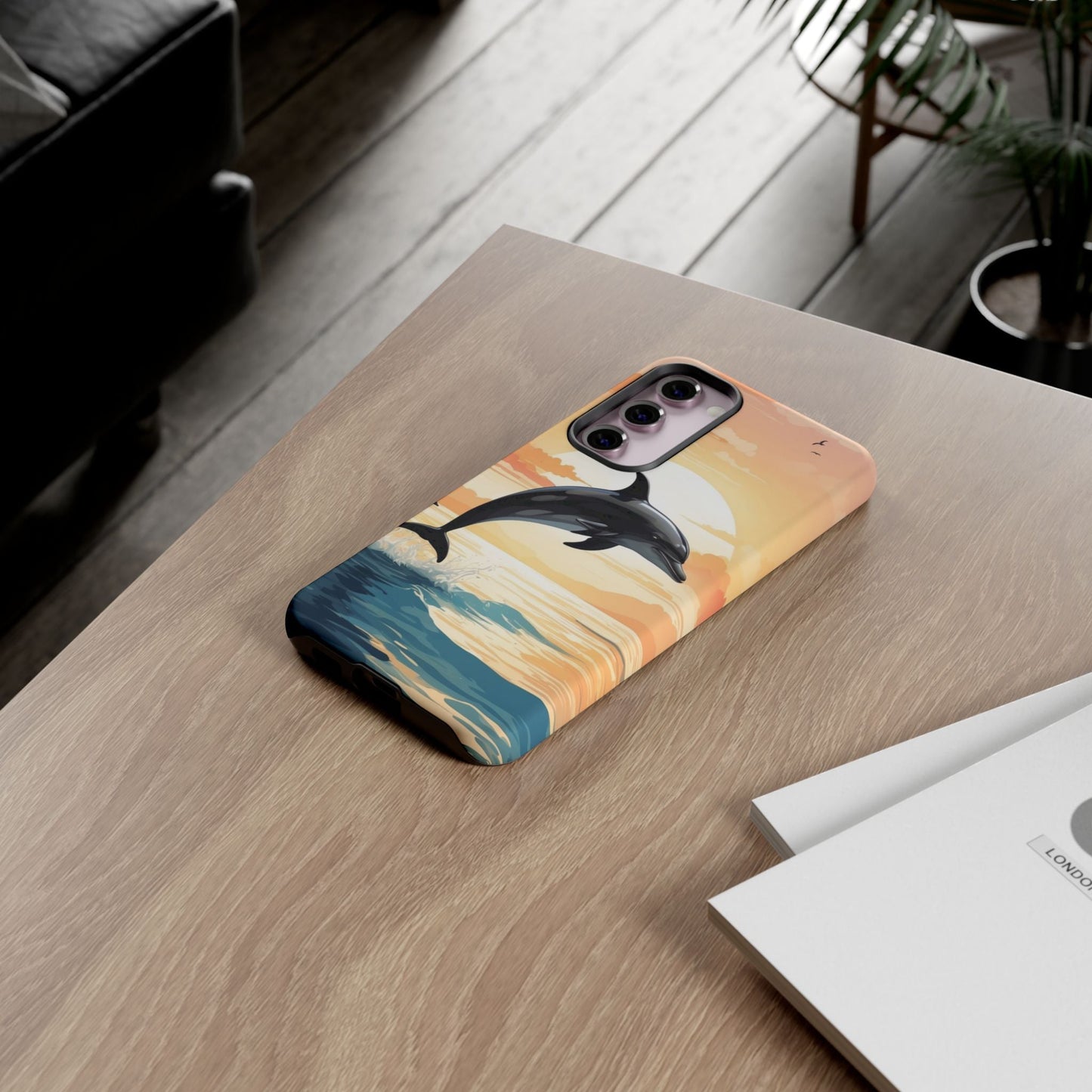 Tropical Sunset Dolphin Samsung Galaxy Case - BOGO Cases