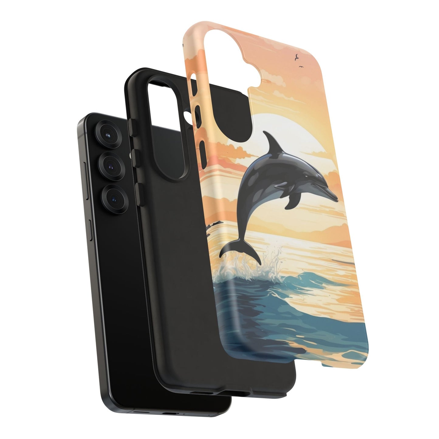 Tropical Sunset Dolphin Samsung Galaxy Case - BOGO Cases