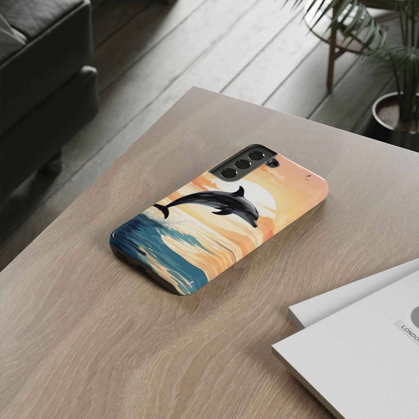 Tropical Sunset Dolphin Samsung Galaxy Case - BOGO Cases