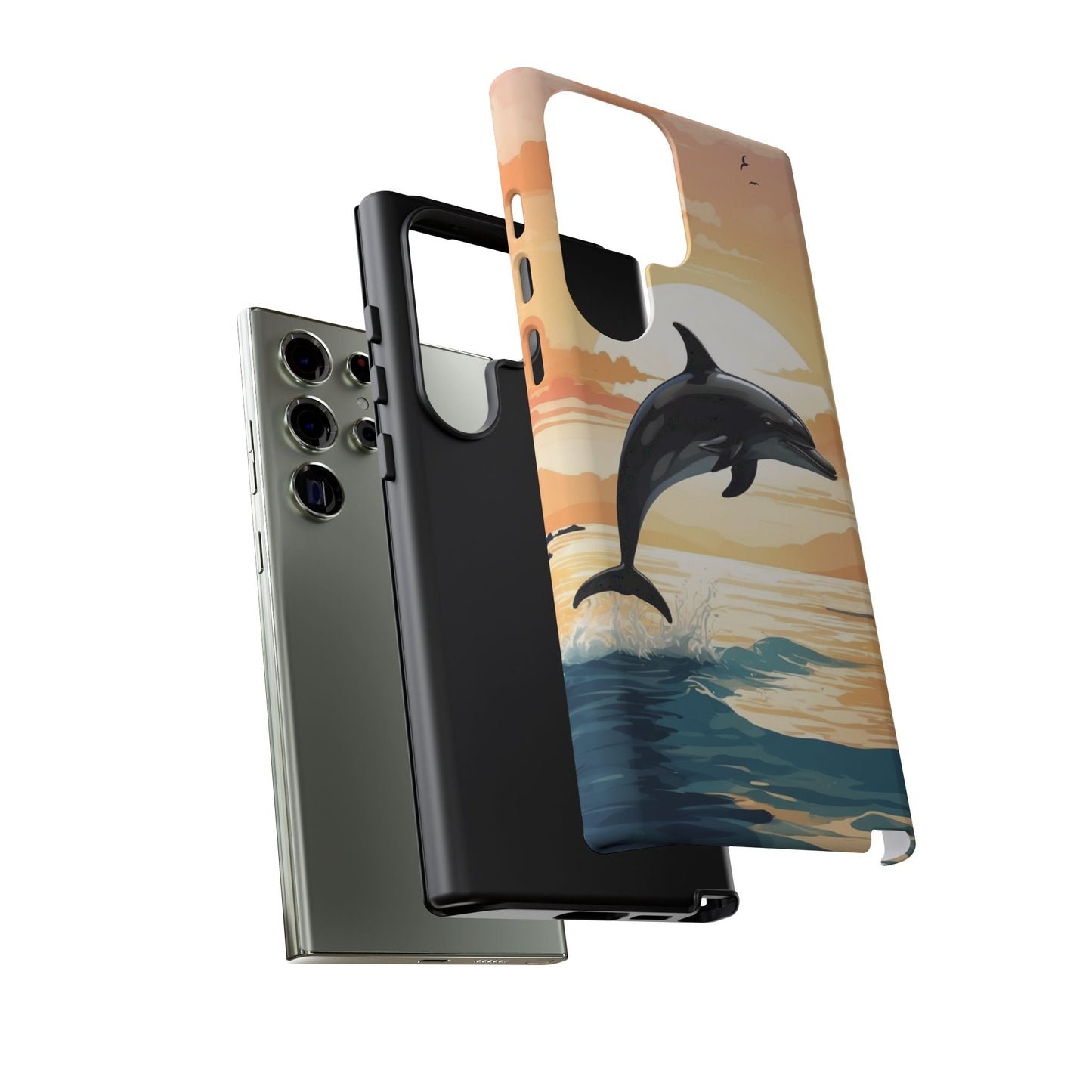 Tropical Sunset Dolphin Samsung Galaxy Case - BOGO Cases