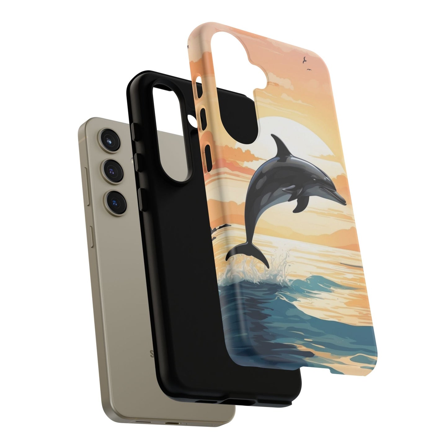 Tropical Sunset Dolphin Samsung Galaxy Case - BOGO Cases