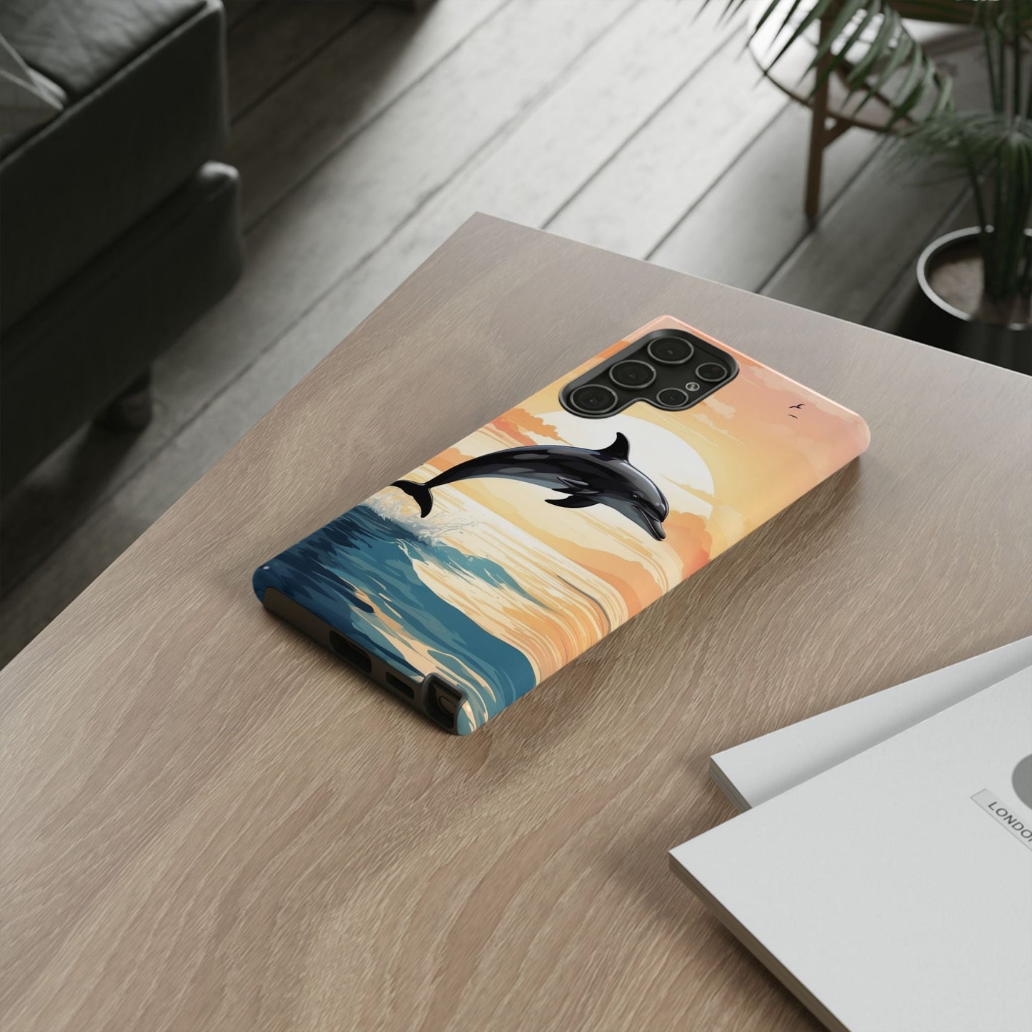 Tropical Sunset Dolphin Samsung Galaxy Case - BOGO Cases