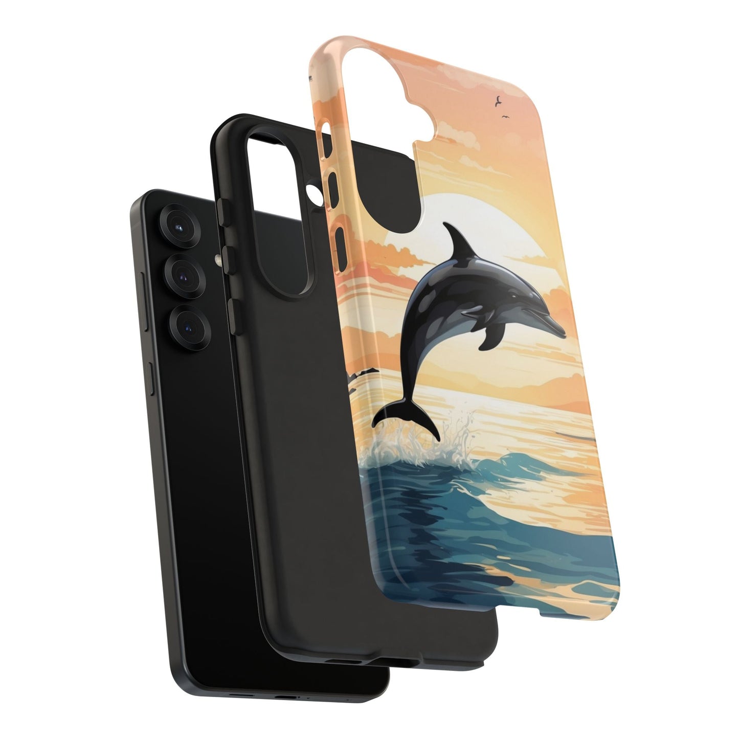 Tropical Sunset Dolphin Samsung Galaxy Case - BOGO Cases