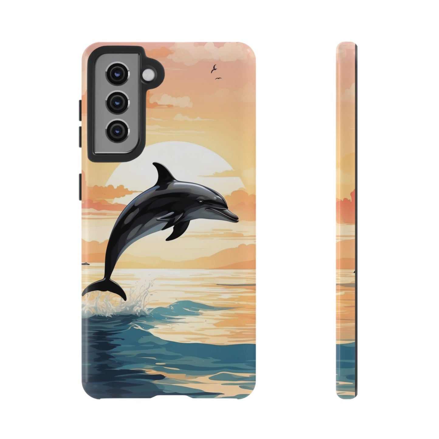 Tropical Sunset Dolphin Samsung Galaxy Case - BOGO Cases