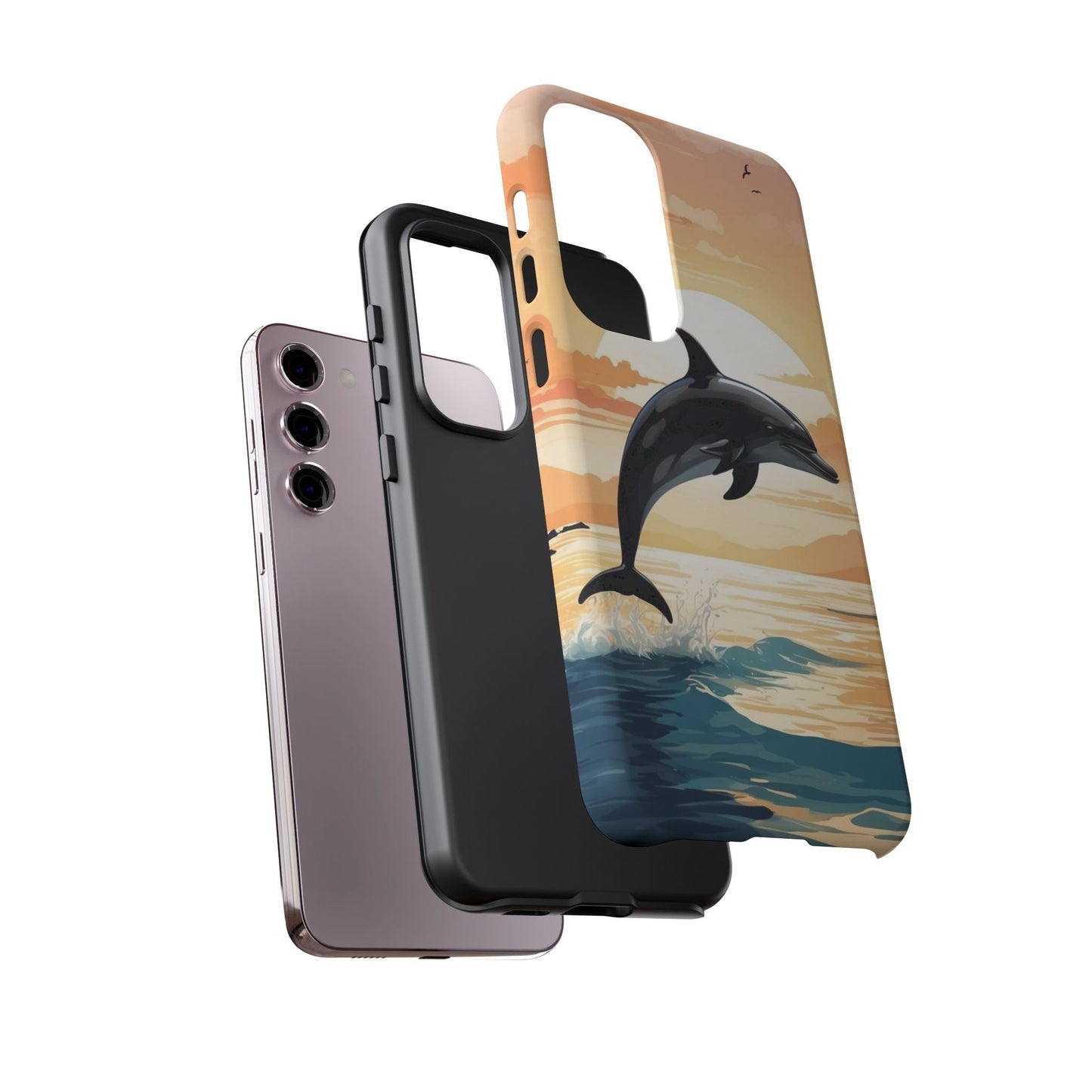 Tropical Sunset Dolphin Samsung Galaxy Case - BOGO Cases