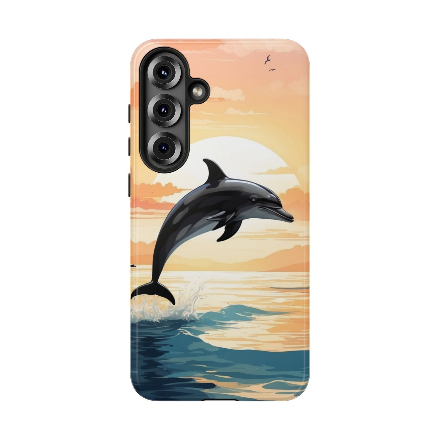 Tropical Sunset Dolphin Samsung Galaxy Case - BOGO Cases