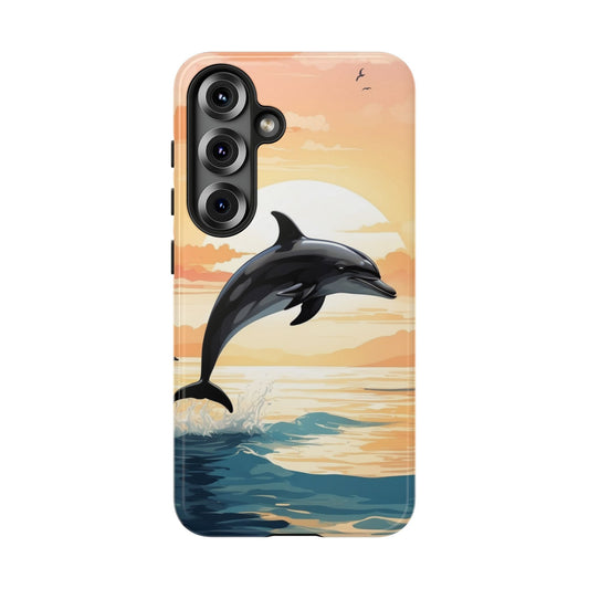 Tropical Sunset Dolphin Samsung Galaxy Case - BOGO Cases