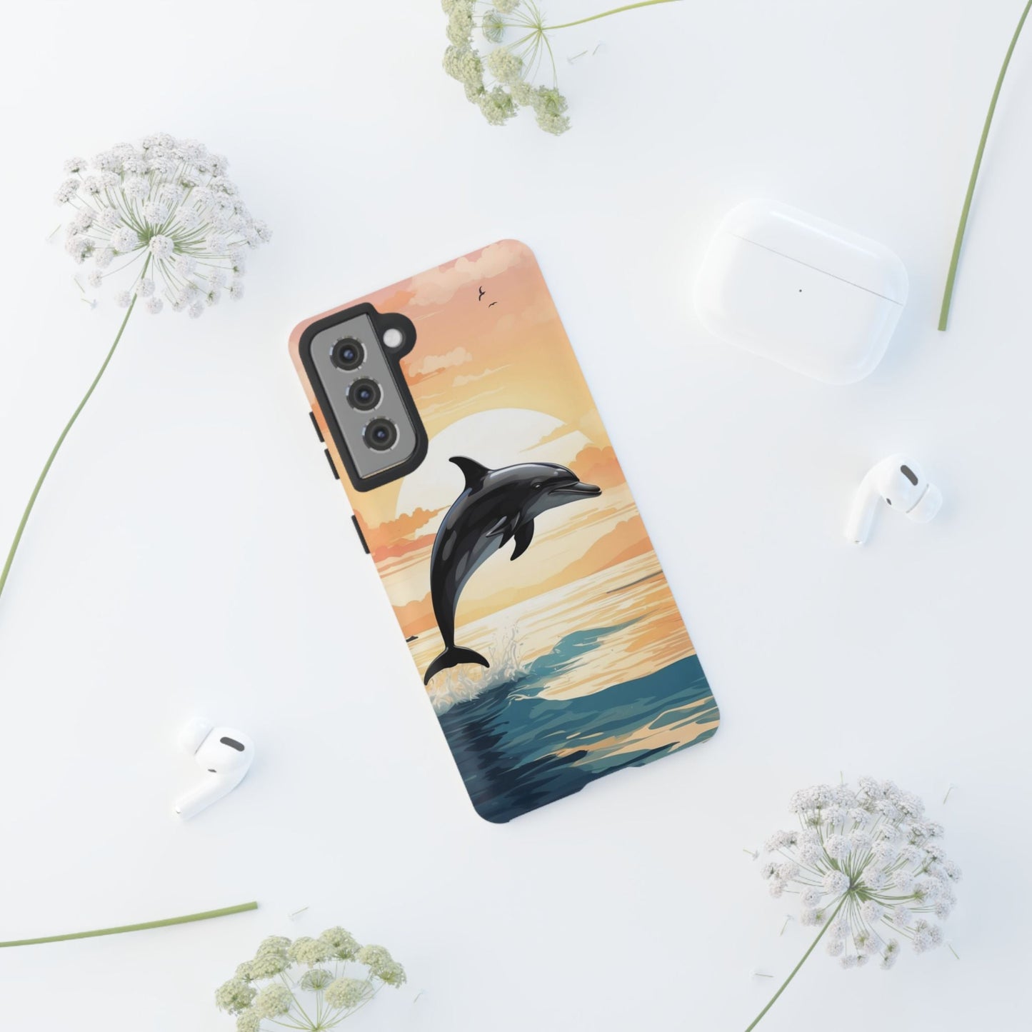 Tropical Sunset Dolphin Samsung Galaxy Case - BOGO Cases