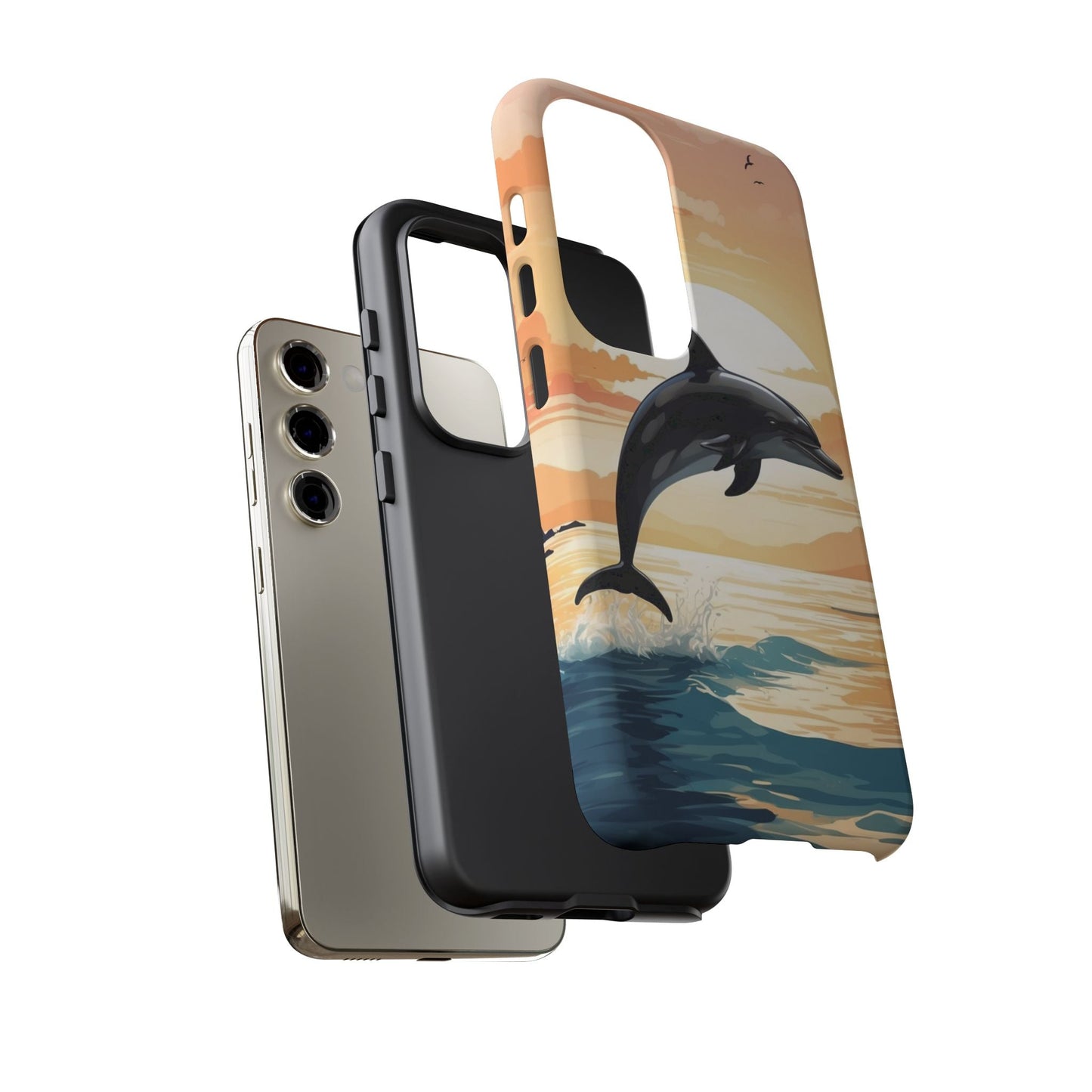Tropical Sunset Dolphin Samsung Galaxy Case - BOGO Cases