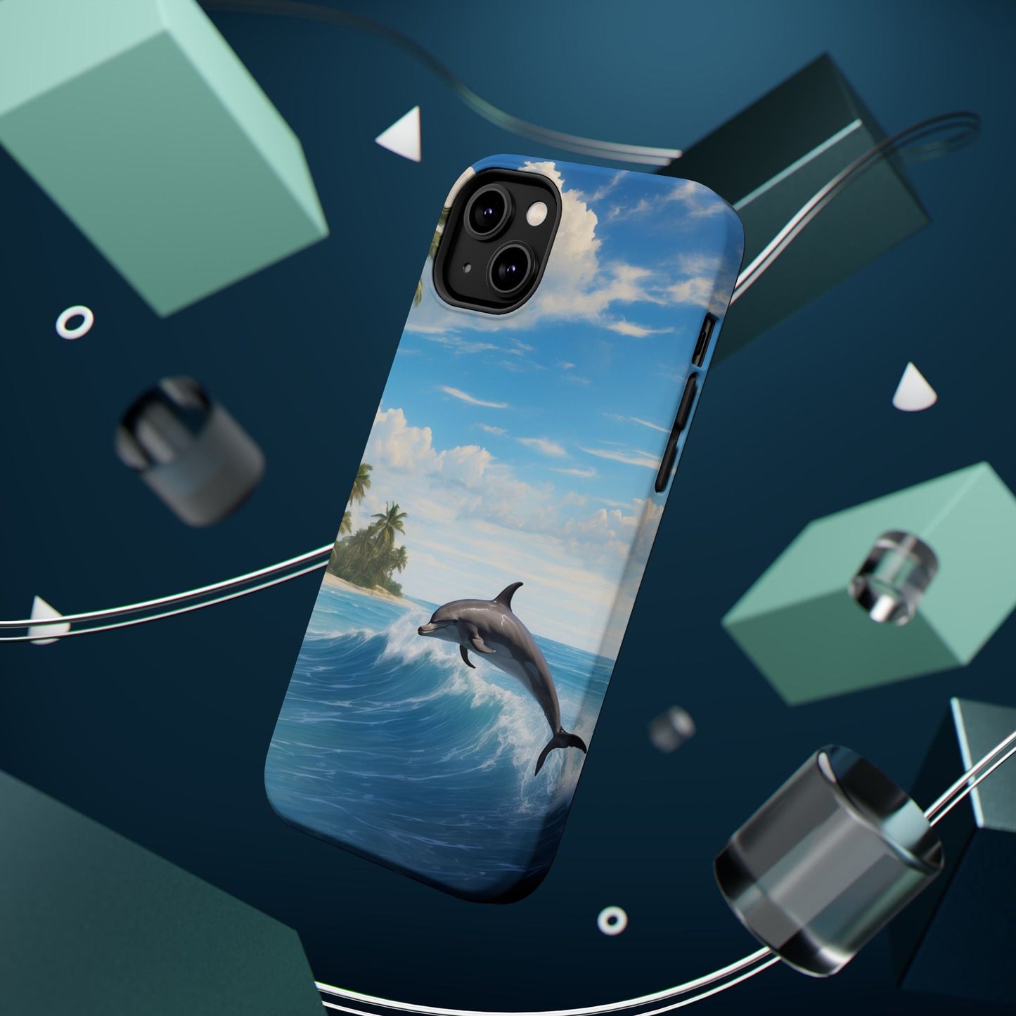 Tropical Surf Dolphin - MagSafe iPhone Case - BOGO Cases