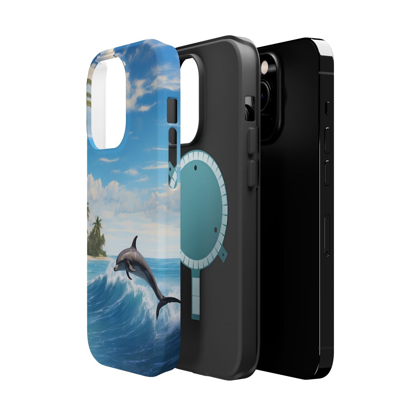 Tropical Surf Dolphin - MagSafe iPhone Case - BOGO Cases