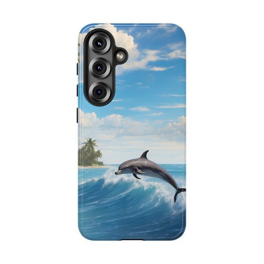 Tropical Surf Dolphin - Samsung Galaxy Case - BOGO Cases