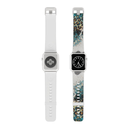 Turquoise Paisley Cowhide Leopard Apple Watch Band - BOGO Cases