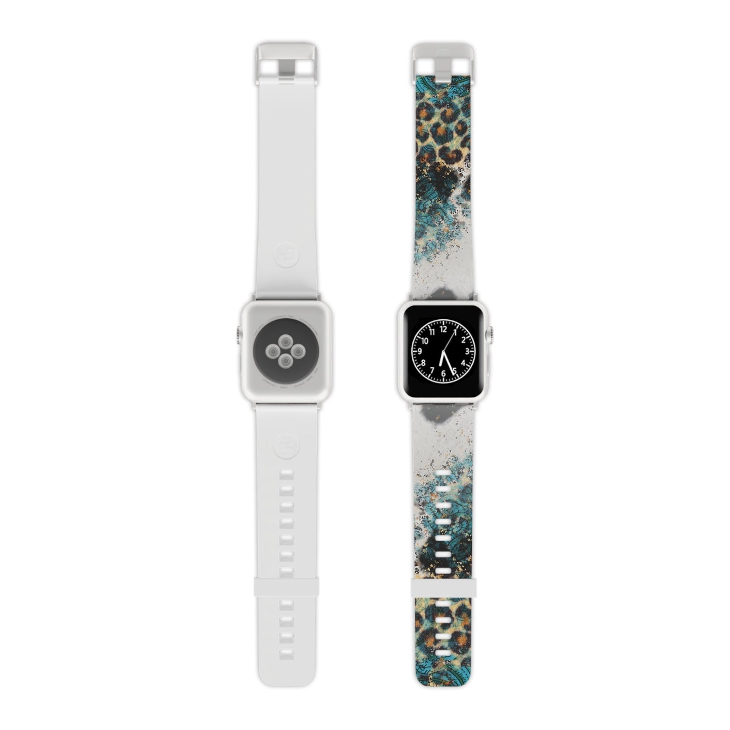 Turquoise Paisley Cowhide Leopard Apple Watch Band - BOGO Cases