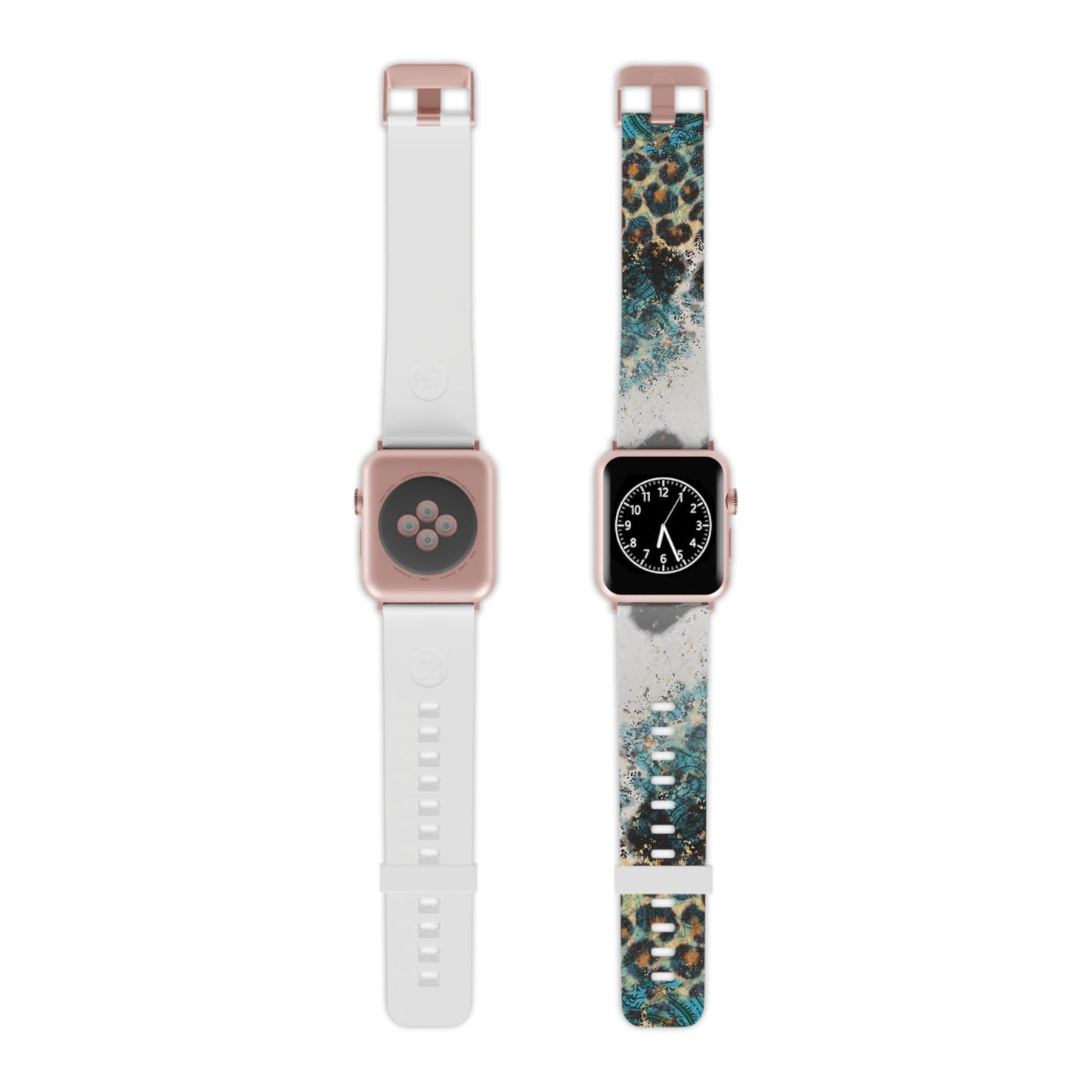 Turquoise Paisley Cowhide Leopard Apple Watch Band - BOGO Cases