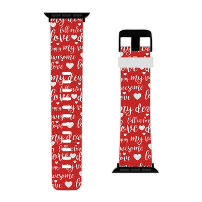 Valentine Words Pattern Apple Watch Band - BOGO Cases