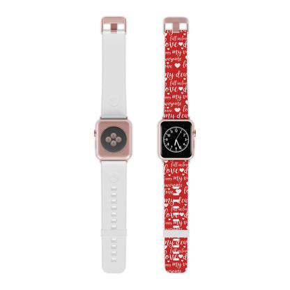 Valentine Words Pattern Apple Watch Band - BOGO Cases