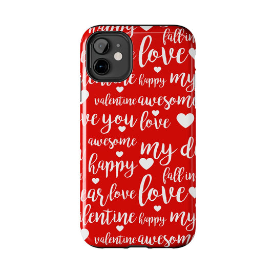 Valentine Words Pattern – iPhone Case - BOGO Cases
