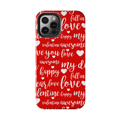Valentine Words Pattern – iPhone Case - BOGO Cases
