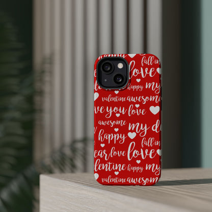Valentine Words Pattern – MagSafe Case - BOGO Cases