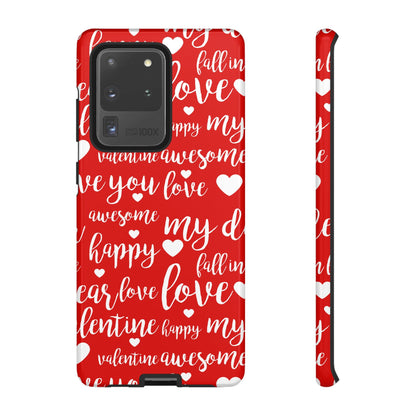 Valentine Words Pattern – Samsung Galaxy Case - BOGO Cases