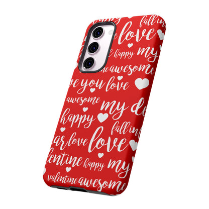 Valentine Words Pattern – Samsung Galaxy Case - BOGO Cases