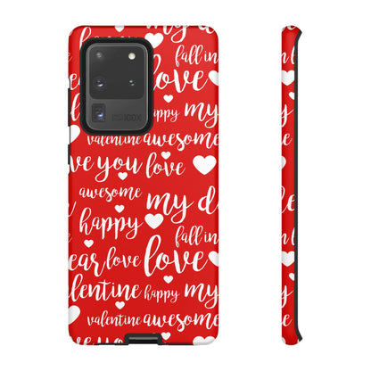 Valentine Words Pattern – Samsung Galaxy Case - BOGO Cases