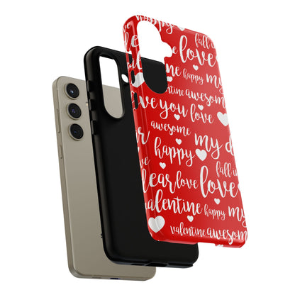 Valentine Words Pattern – Samsung Galaxy Case - BOGO Cases