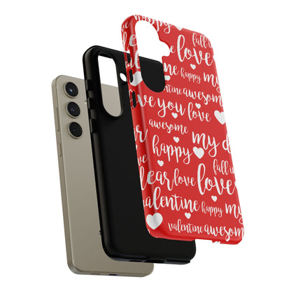 Valentine Words Pattern – Samsung Galaxy Case - BOGO Cases